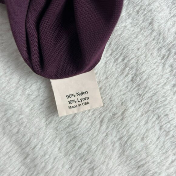 Cynthia Ashby Women's Crew Neck Sheer 3/4 Sleeve Casual Wrap Blouse Purple Small - Picture 4 of 8